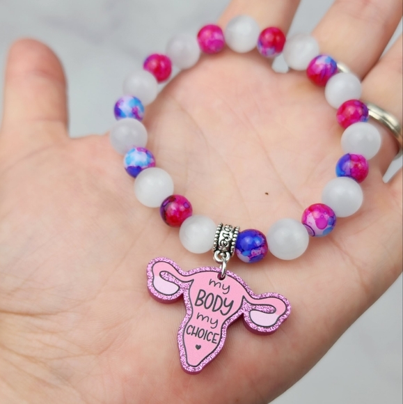 Pro-choice catseye stretch bracelet - Picture 10 of 13